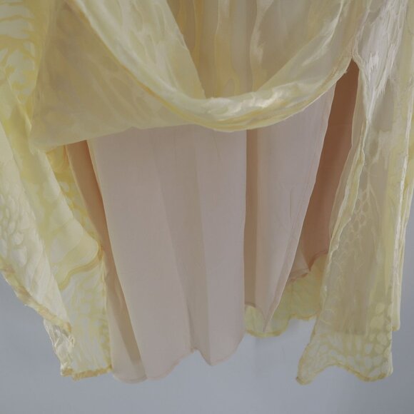 ASTR The Label Animal Print Slip Dress Women XS Yellow Fairy Party Event Holiday - Picture 10 of 16